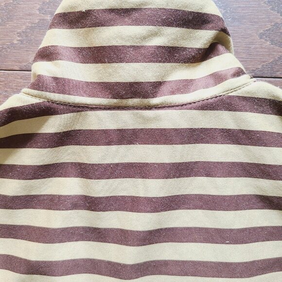 RIDE SNOWBOARDS Zip-Up Jacket with Thumb Holes, BROWN Striped, Pockets. - Picture 16 of 16